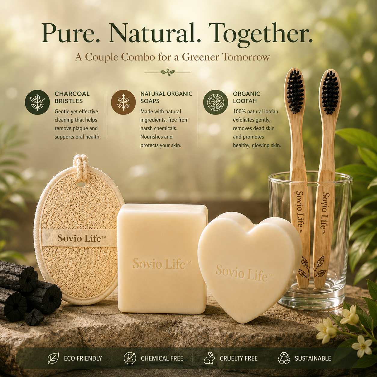 Couple Natural Bath Combo