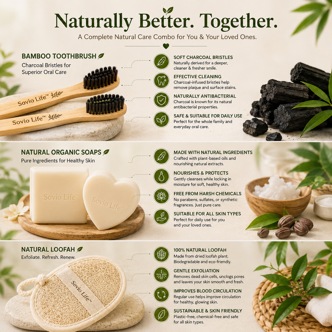 Couple Natural Bath Combo