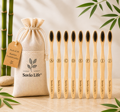 Bamboo Toothbrush PACK of 10
