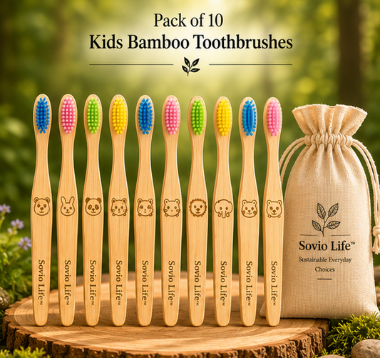 Bamboo KIDS Toothbrush PACK of 10