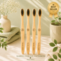 Bamboo Toothbrush | Charcoal Bristles | PACK of 4